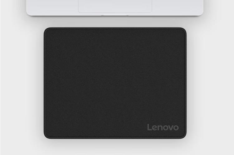 联想(Lenovo)鼠标垫 布面橡胶加厚防滑耐磨 办公游戏鼠标垫 精密锁边 250*200*3mm 黑色鼠标垫
